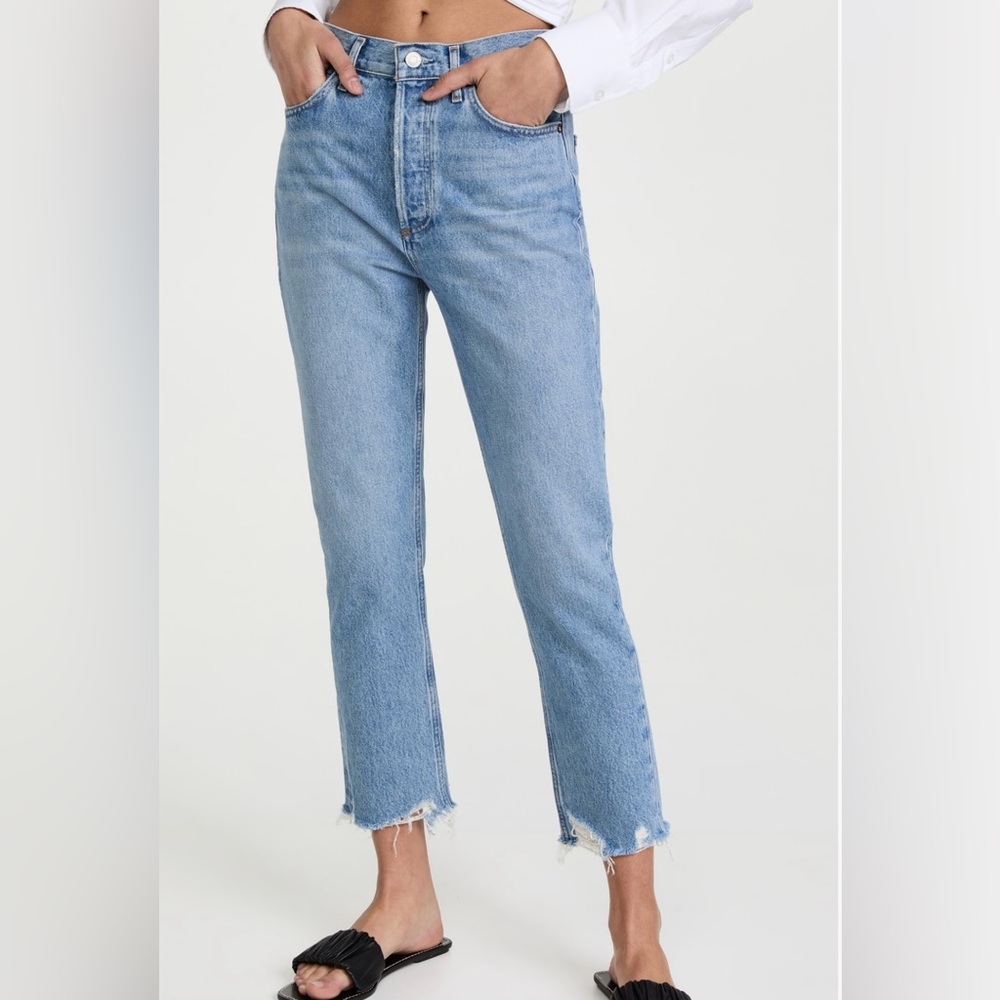 Agolde Riley High-rise Straight Crop Jeans